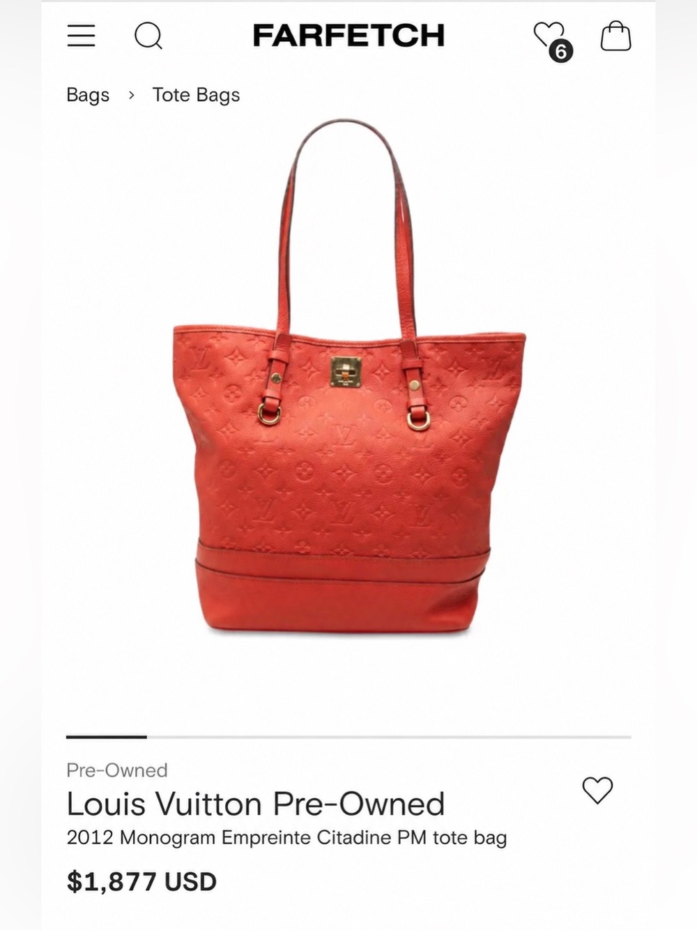 Louis Vuitton Monogram Empreinte Citadine tote - Picture 16 of 16
